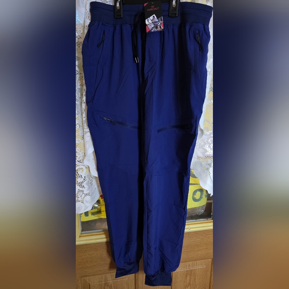 Men's Navy Cargo Joggers - Lightweight Stretch